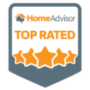 top rated by home advisor badge
